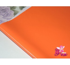 Кожзам гладкий "Глянец" цв. оранжевый (мягкий)