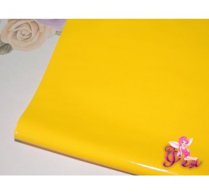 Кожзам гладкий "Глянец" цв. желтый (мягкий)