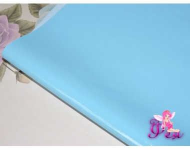 Кожзам гладкий "Глянец" цв. голубой (мягкий)