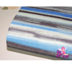 Кожзам с блестками "Радуга №3"