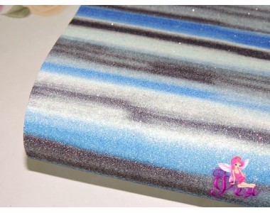 Кожзам с блестками "Радуга №3"