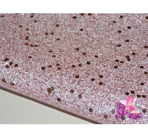 Кожзам с блестками с пайетками, цв. розовый