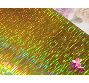 Кожзам гладкий "Полоски", цв. золото