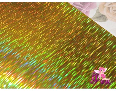 Кожзам гладкий "Полоски", цв. золото 232-114 Кожзам декоративный