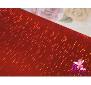 Кожзам гладкий "Полоски", цв. красный