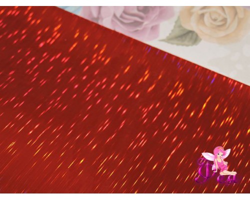 Кожзам гладкий "Полоски", цв. красный