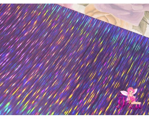 Кожзам гладкий "Полоски", цв. сиреневый