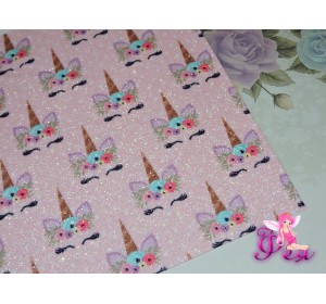 Кожзам с блестками "Единорожки"