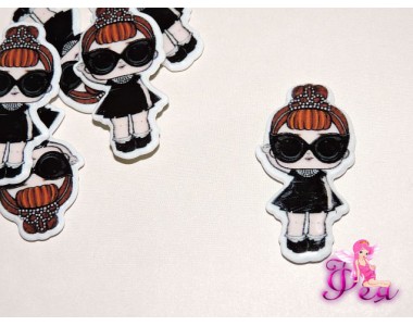 Кабошон-вырубка "Лол" модница  38*20 мм -1 шт