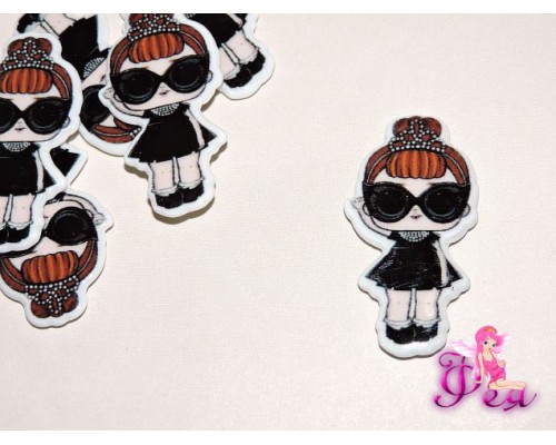 Кабошон-вырубка "Лол" модница  38*20 мм -1 шт