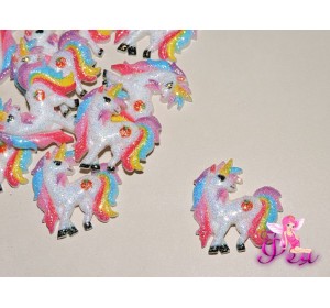 Кабошон акриловый "Единорог" 30*30 мм -1 шт