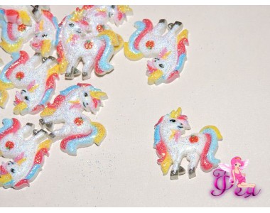 Кабошон акриловый "Единорог" 23*25 мм -1 шт