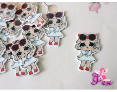 Кабошон-вырубка "Лол" блондинка 38*26 мм -1 шт