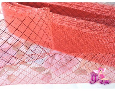 Регилин мягкий 45 мм, цв. красный с красной нитью ( 1 м)