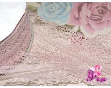 Кружево капрон 40 мм пепельно-розового цвета - 1м