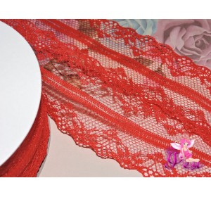 Кружево капрон 40 мм красного цвета - 1м