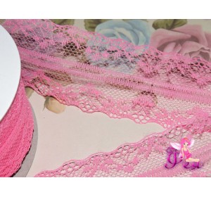Кружево капрон 40 мм розового цвета - 1м