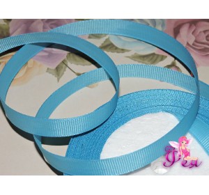 Репсовая лента 10 мм цв. светло-синий - 1 м