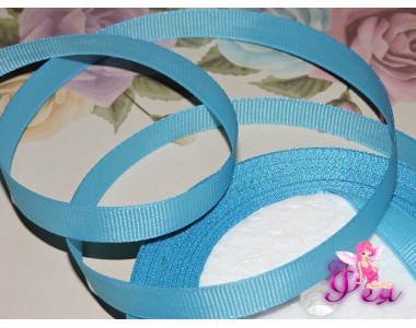 Репсовая лента 10 мм цв. светло-синий - 1 м