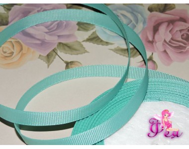 Репсовая лента 10 мм цв. бирюзовый - 1 м