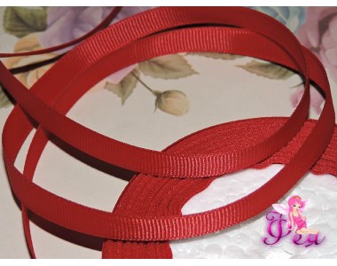 Репсовая лента 10 мм цв. насыщенный бордовый - 1 м