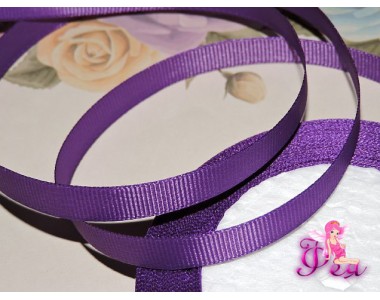 Репсовая лента 10 мм цв. насыщенный фиолетовый - 1 м