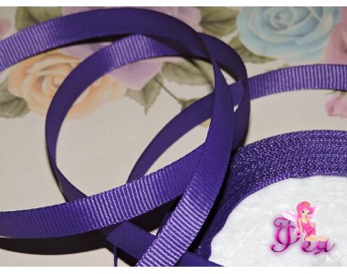 Репсовая лента 10 мм цв. темно-фиолетовый - 1 м