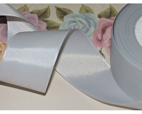 Репсовая лента 40 мм цв. серый - 1 м