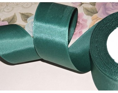 Репсовая лента 40 мм цв. темно-изумрудный - 1 м