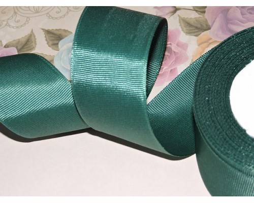 Репсовая лента 40 мм цв. темно-изумрудный - 1 м