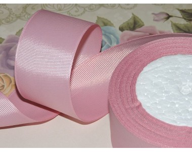 Репсовая лента 40 мм цв. пепельно-розовый - 1 м