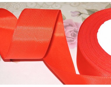 Репсовая лента 40 мм цв. нежно-красный - 1 м