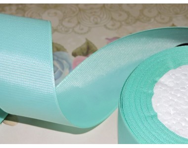 Репсовая лента 40 мм цв. нежно-бирюзовый - 1 м