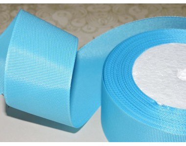 Репсовая лента 40 мм цв. голубой - 1 м