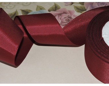 Репсовая лента 40 мм цв. темно-бордовый - 1 м