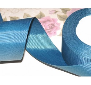 Репсовая лента 40 мм цв. сине-зеленый - 1 м