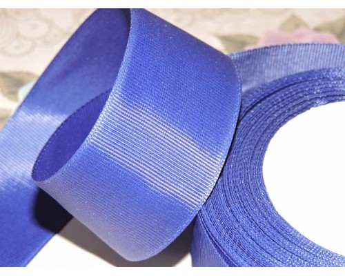 Репсовая лента 40 мм цв. синий 240 - 1 м