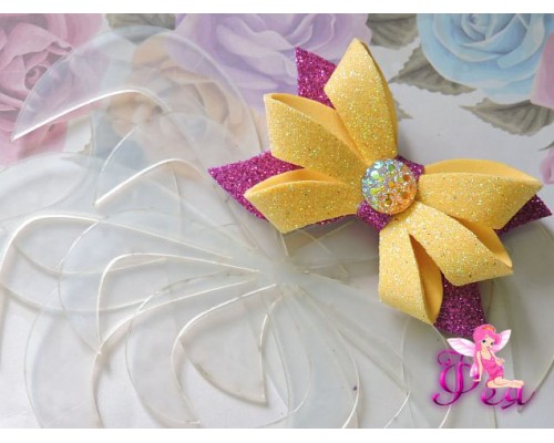 Набор шаблонов "Бантик  Цветок  "В комплекте 4 детали