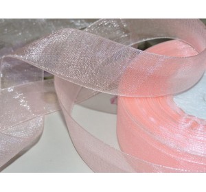 Органза 25 мм, цв. персиковый - 1м