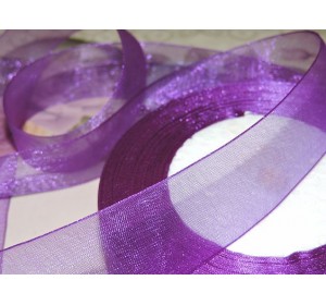 Органза 25 мм, цв. светло-фиолетовый - 1м