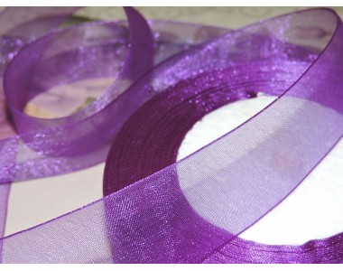 Органза 25 мм, цв. светло-фиолетовый - 1м