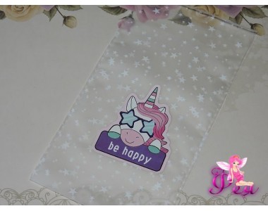 Упаковочный пакетик "Единорог" 10*15 см - 1шт