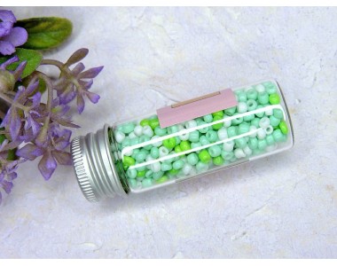 Бисер 8/0 в бутылочке  "Молодая зелень" 20 гр. - 1 шт.