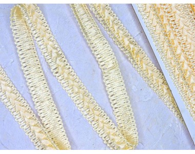 Тесьма декоративная 18 мм "Самоса", цв. кремовый  - 1 м.