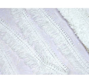 Тесьма декоративная 35 мм, цв. белый - 1 м.