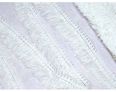 Тесьма декоративная 35 мм, цв. белый - 1 м.