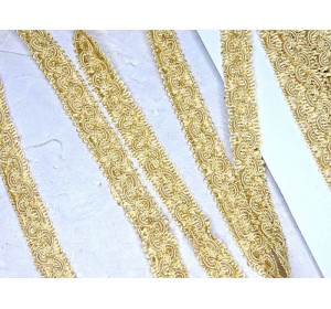 Тесьма декоративная 15 мм, цв. кремовый - 1 м.