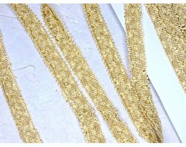 Тесьма декоративная 15 мм, цв. кремовый - 1 м.