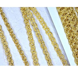 Тесьма декоративная 10 мм, цв. золото - 1 м.