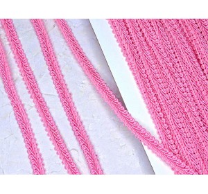 Тесьма декоративная 10 мм "Шанель", цв. розовый -1 м.